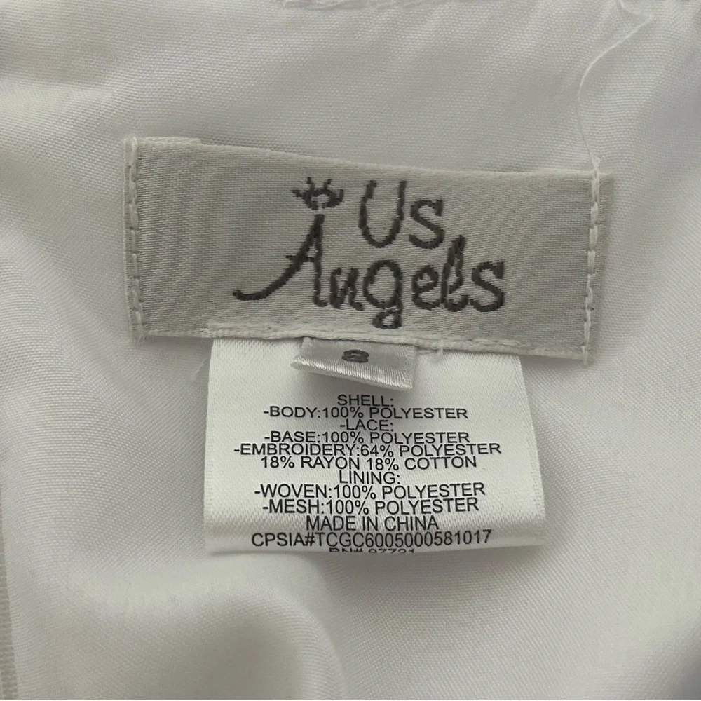 US ANGELS communion/flower girl off shoulder dress - Picture 2 of 4